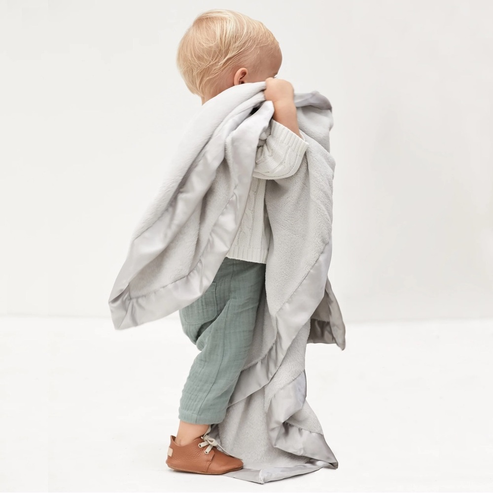 Luxe Gray Baby Blanket